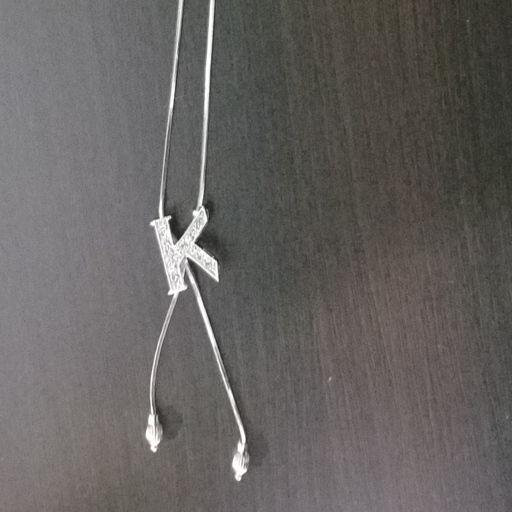"K" Rinestone Necklace